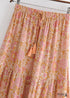 Boho Skirts in Crimson Fire Pink For Women